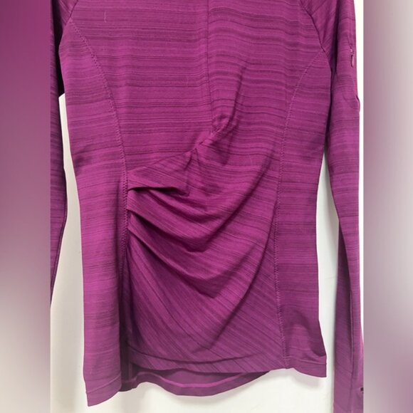 Athleta long sleeve ruched top - size Small Tall - magenta - Picture 2 of 10
